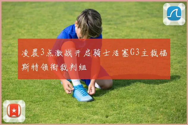 凌晨3点激战开启骑士活塞G3主裁福斯特领衔裁判组